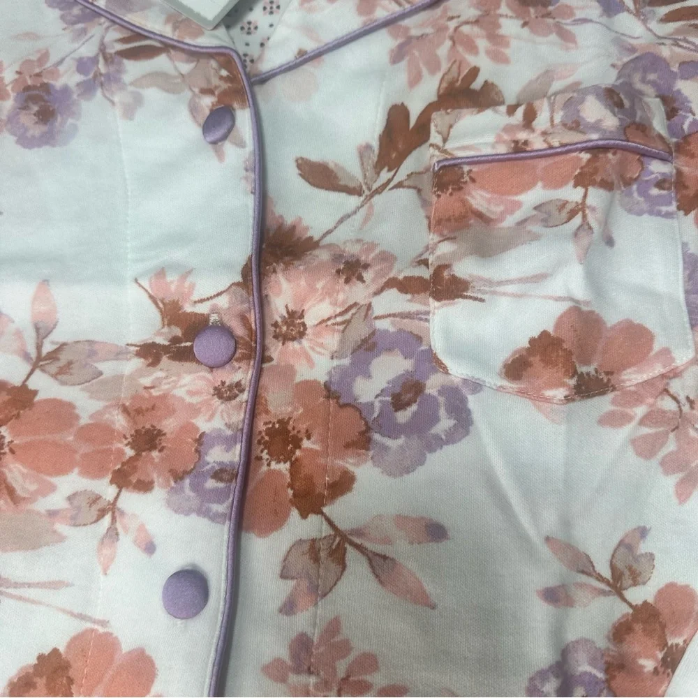 Karen Neuburger Women's Pajama Set‎ RLK0336 Natural Floral 2PC NWT Size Small